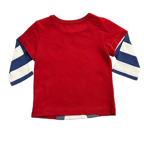 Baby Boden 3-6m Penguin Appliqué Layered Shirt - Picture 4 of 5